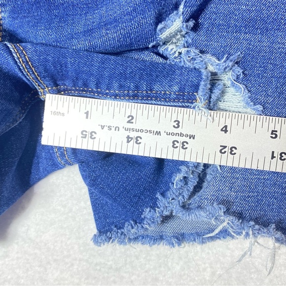 Old Navy Shorts Womens 6 Blue High Rise Georgia Destroy Distressed Raw Hem Denim - Picture 11 of 11